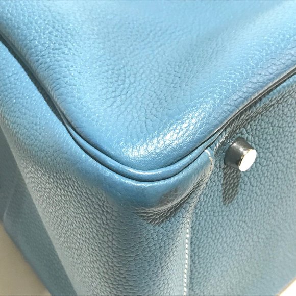 Hermes Bag Shoulder Bag Hand Bag Blue gene blue SilverHardware - Picture 4 of 6